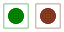 Brown Dot and Green Dot