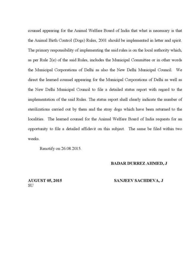 5th August 2015_Delhi HC Order on a Street Dog Petition_Page 2